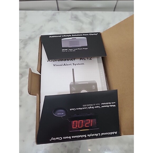 Clarity Alert Master Visual Alert System w/ Built in Lamp Flasher Doorbell AL12 - Picture 3 of 6
